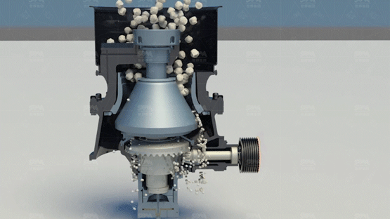 HST單缸液壓圓錐破碎機工作原理動態展示